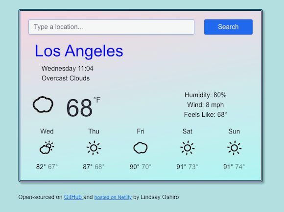 Weather App Preview